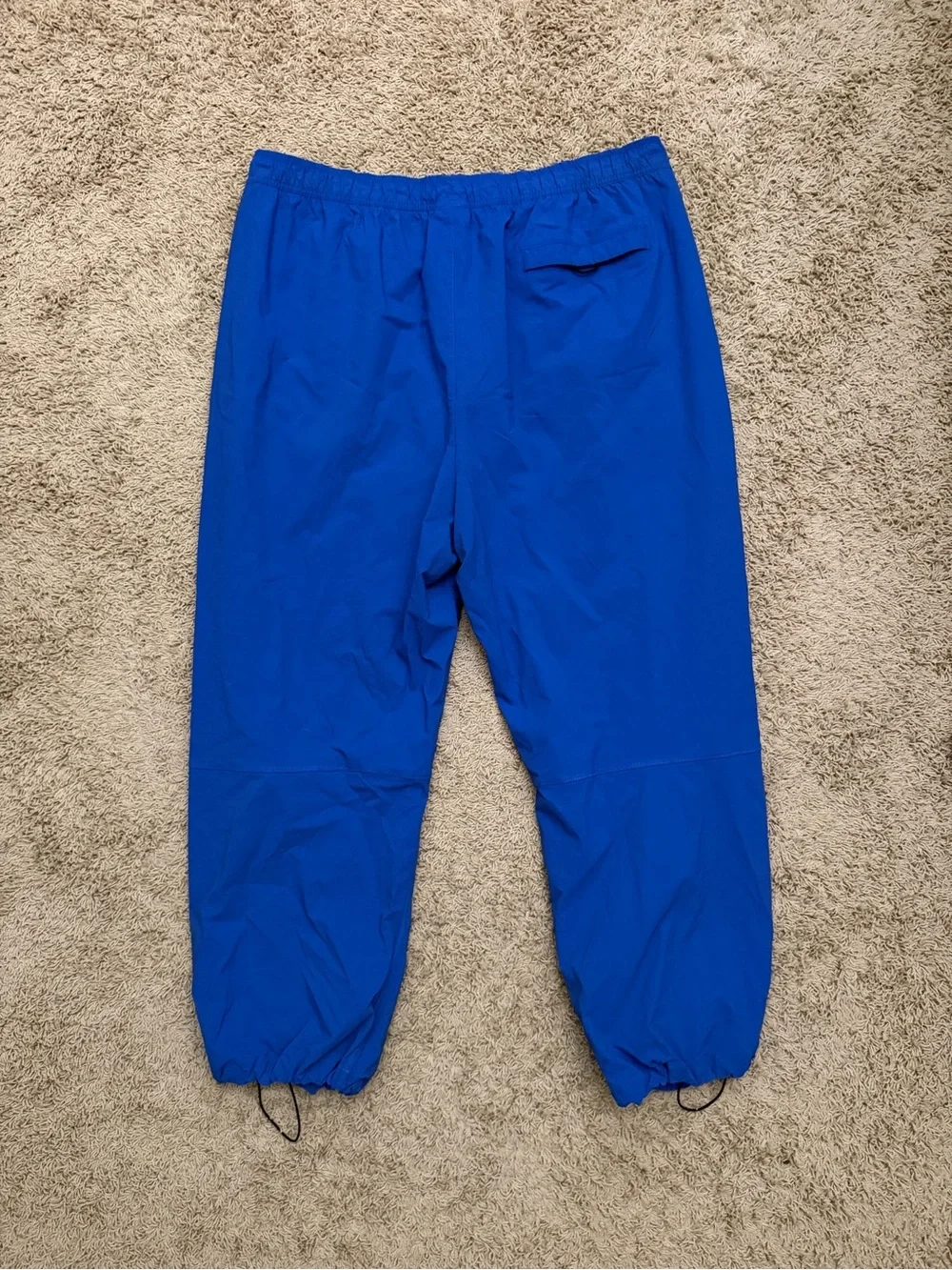 Nike Mens Med Air Tech Woven Oversized Baggy Stacked Pants Royal Blue Size 2XL